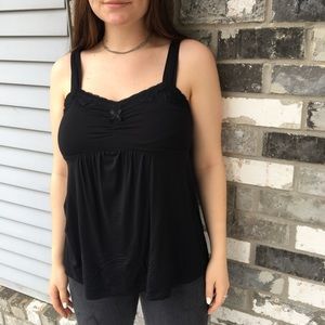 Strappy Babydoll style Tank with adjustable straps